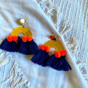 Geometric Tassel Earrings